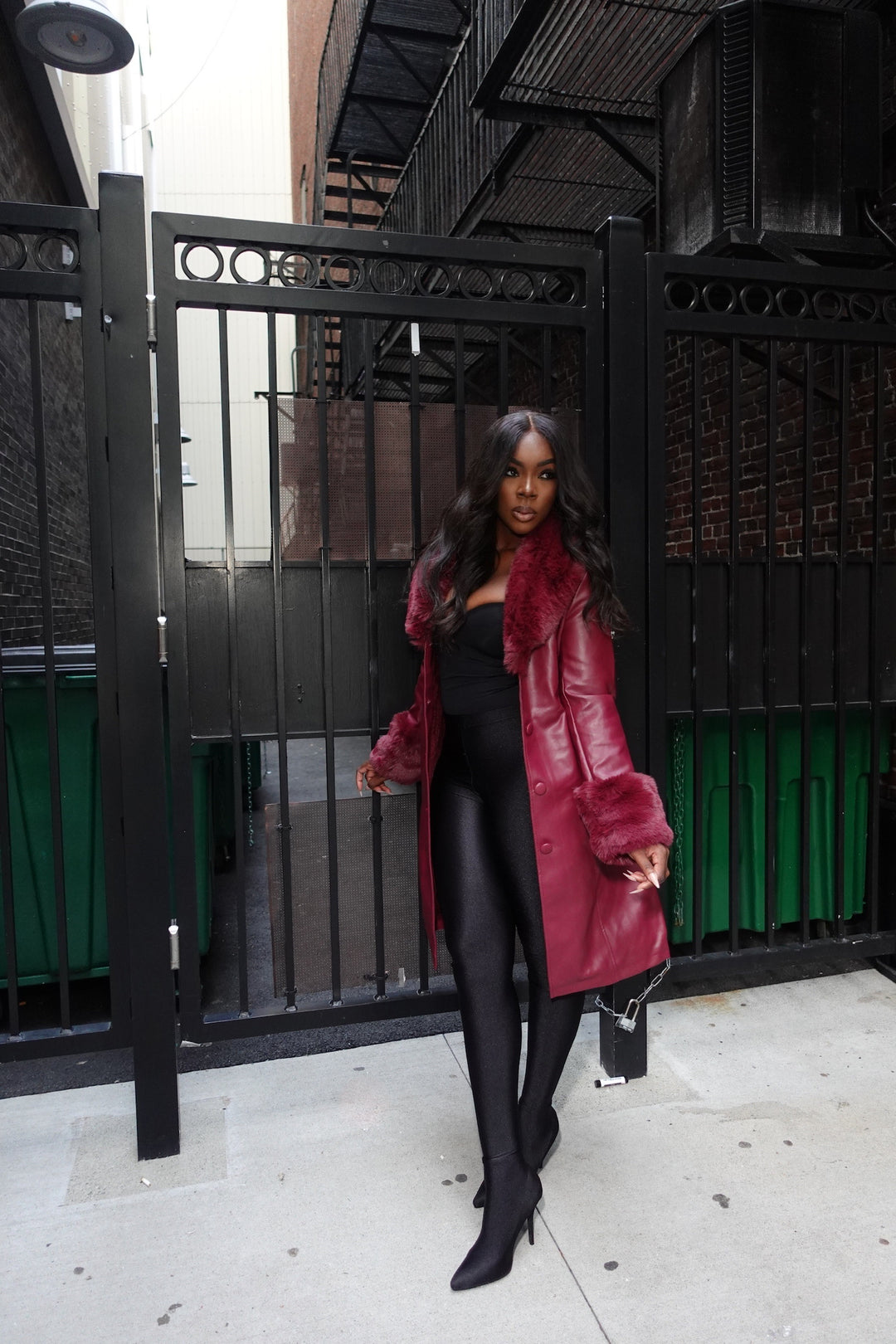 Rich Girl| Fur Leather Trench